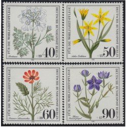 Alemania Berlín 590/93 1980 Sorteo benéfico flores diversas MNH Alemania Berlín 590/93 1980 Sorteo benéfico flores diversas MNH