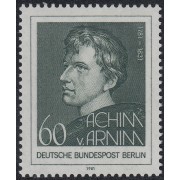  Alemania Berlín 598 1981 200  Aniversario del poeta Achim von Arnin MNH