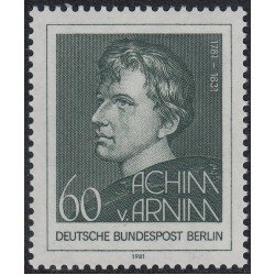 Alemania Berlín 598 1981 200 Aniversario del poeta Achim von Arnin MNH Alemania Berlín 598 1981 200 Aniversario del poeta Achim von Arnin MNH