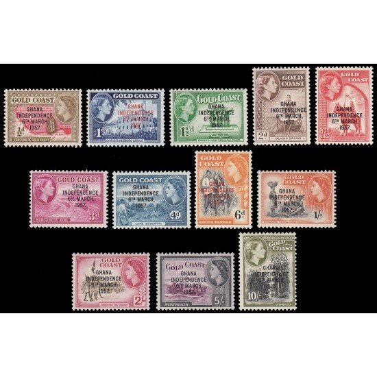 Ghana 1/9-3AB-4A 1957-58 Independencia MNH Ghana 1/9-3AB-4A 1957-58 Independencia MNH