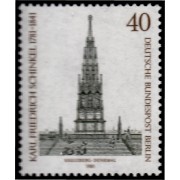  Alemania Berlín 601 1981 200 Aniversario del nacimiento del arquitecto  Karl Friedrich Schinkel MNH