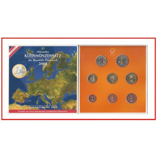Austria 2008 Cartera Oficial Monedas € euros Austria 2008 Cartera Oficial Monedas € euros