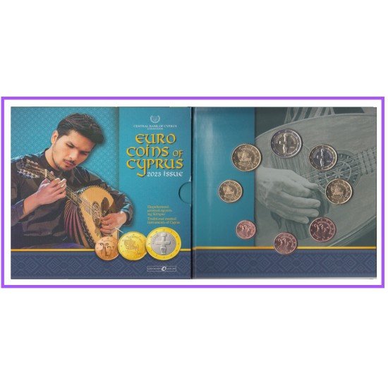 Chipre 2023 Euroset Cartera Oficial euro € Set Musica Tradiconal Chipre 2023 Euroset Cartera Oficial euro € Set Musica Tradiconal