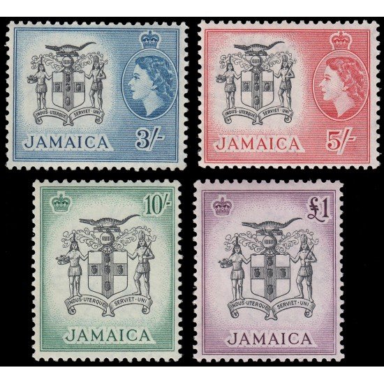 Jamaica 178/81 1956 Edición de la reina Isabel II y escenas locales MNH Jamaica 178/81 1956 Edición de la reina Isabel II y escenas locales MNH