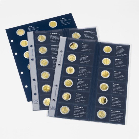 Leuchtturm 370471 Suplemento 2023 p.Álbum preimpreso Classic-OPTIMA, monedas europeas conmemorativas de 2€ Leuchtturm 370471 Suplemento 2023 p.Álbum preimpreso Classic-OPTIMA, monedas europeas conmemorativas de 2€