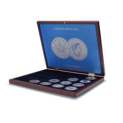 Leuchtturm 370105 Volterra Uno Estuches para 20 monedas de plata «Maple Leaf» en cápsulas, caoba Leuchtturm 370105 Volterra Uno Estuches para 20 monedas de plata «Maple Leaf» en cápsulas, caoba
