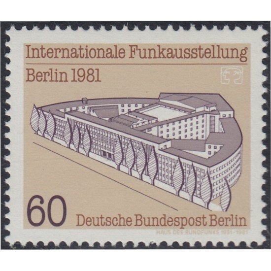 Alemania Berlín 610 1981 Salón internacional de la radio Berlín MNH