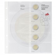 Lindner  1114-2 Hoja preimpresa de quilates de monedas conmemorativas de 2 euros 