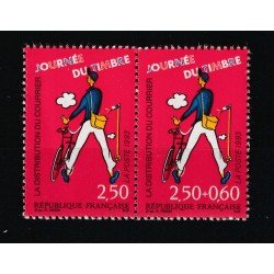 France Francia 2793a 1993 Día del sello Cartero en bicicleta MNH France Francia 2793a 1993 Día del sello Cartero en bicicleta MNH