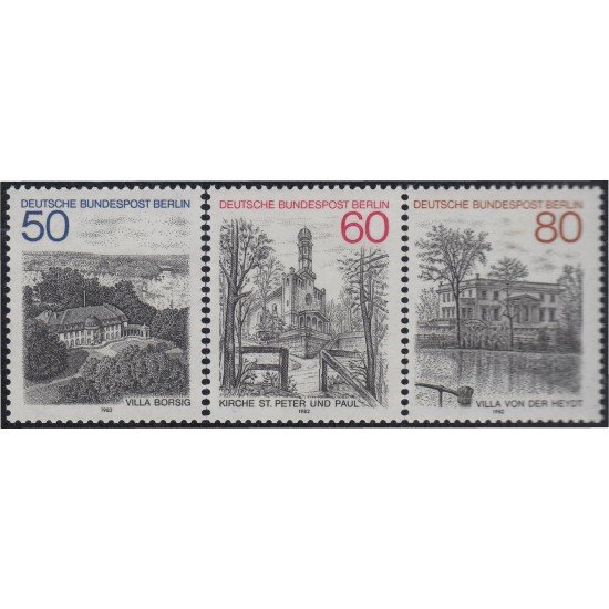 Alemania Berlín 646/48 1982 Monumentos de Berlín MNH
