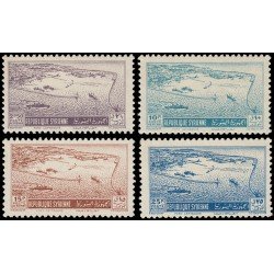 Siria Sirya Aéreo 34/37 1951 Puerto de Latakia MNH