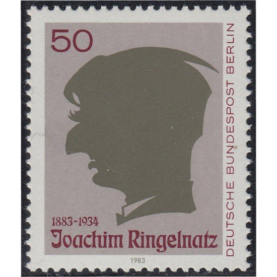 Alemania Berlín 663 1983 Centenario del nacimiento Joachim Ringelnatz MNH