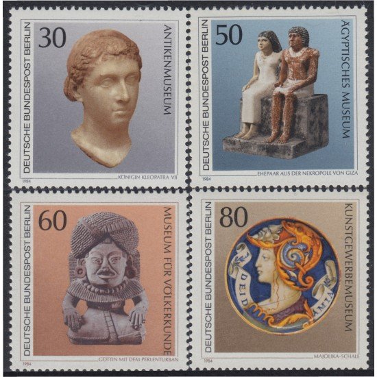 Alemania Berlín 669/72 1983 Objetos de arte museo de Berlín MNH Alemania Berlín 669/72 1983 Objetos de arte museo de Berlín MNH