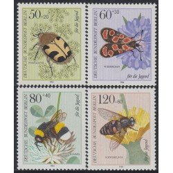 Alemania Berlín 673/76 1984 Sorteo por la juventud insectos de la polinización MNH Alemania Berlín 673/76 1984 Sorteo por la juventud insectos de la polinización MNH