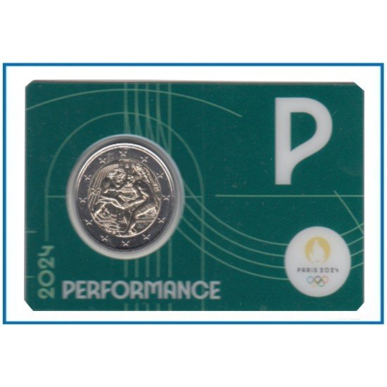 Francia France 2024 Cartera Oficial Coin Card 2€ euros conm. 4a París 2024