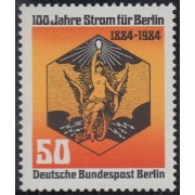  Alemania Berlín 681 1984 Centenario de la alimentación eléctrica Berlín MNH