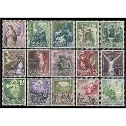 España Spain 1463/77 1962 Misterios del Santo Rosario MNH España Spain 1463/77 1962 Misterios del Santo Rosario MNH