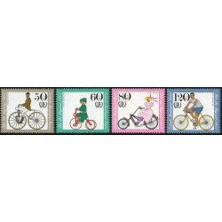 DEP7/S Alemania Berlín 695/98 1985 Sorteo por la juventud (año inter.) historia de la bicicleta MNH DEP7/S Alemania Berlín 695/98 1985 Sorteo por la juventud (año inter.) historia de la bicicleta MNH