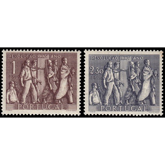 Portugal 750/51 1951 25 aniv. Revolución Nacional MNH Portugal 750/51 1951 25 aniv. Revolución Nacional MNH