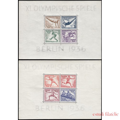 Alemania Imperio Germany Empire HB 4/5 1936 Juegos Olímpicos de Verano Berlín MNH
