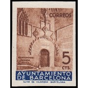 Barcelona 13 1936 Puerta Gótica del Ayuntamiento Sin dentar Sin goma