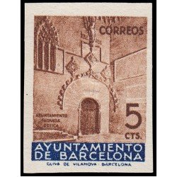 Barcelona 13 1936 Puerta Gótica del Ayuntamiento Sin dentar Sin goma Barcelona 13 1936 Puerta Gótica del Ayuntamiento Sin dentar Sin goma
