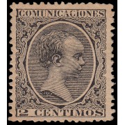 España Spain 214 1889-1901 Alfonso XIII Pelón Sin goma 