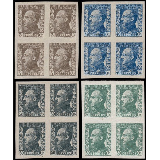 Guinea Española 260/63 1940 Franco SD Sin dentar Bl-4 MNH Guinea Española 260/63 1940 Franco SD Sin dentar Bl-4 MNH