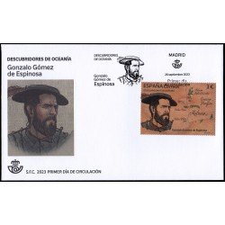 España Spain 5691 2023 Descubridores de Oceanía Gonzalo Gómez de Espinosa SPD Sobre primer día España Spain 5691 2023 Descubridores de Oceanía Gonzalo Gómez de Espinosa SPD Sobre primer día