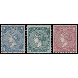 Antillas Antilles 13/15 1868 Isabel II MNH/MH Antillas Antilles 13/15 1868 Isabel II MNH/MH
