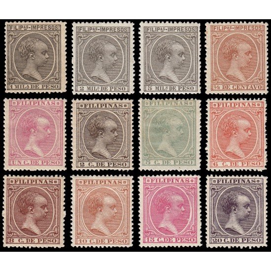 Filipinas 105/16 1894 Alfonso XIII MH Filipinas 105/16 1894 Alfonso XIII MH