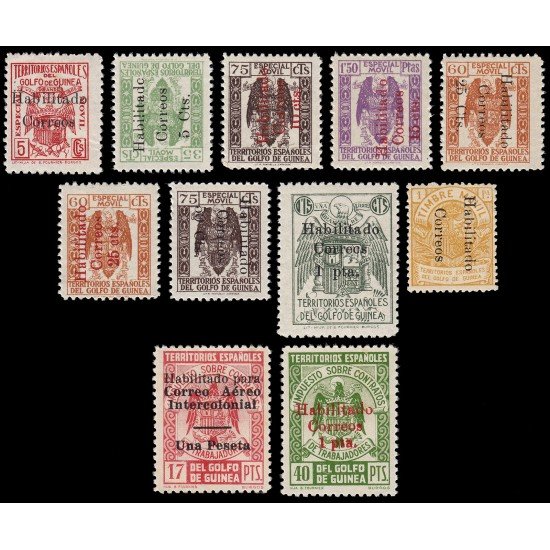 Guinea Española 259A/L 1939-1941 Escudo Shield MNH Guinea Española 259A/L 1939-1941 Escudo Shield MNH