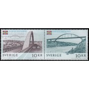 Suecia Sweden 2465/66 2005 Inauguración del puente Svinesund Emisión conjunta con Noruega MNH