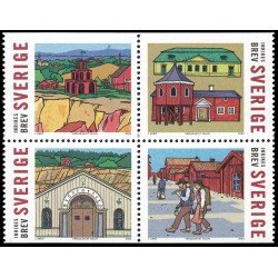 Suecia Sweden 2376/79 2004 Patrimonio mundial Villa minera de Falun MNH Suecia Sweden 2376/79 2004 Patrimonio mundial Villa minera de Falun MNH