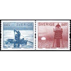 Suecia Sweden 2392/93 2004 Pescadores en barca Faro puesta de sol MNH Suecia Sweden 2392/93 2004 Pescadores en barca Faro puesta de sol MNH
