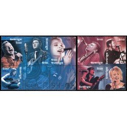 Suecia Sweden 2408/15 2004 Personalidades de la música 50 aniv. del rock n roll MNH Suecia Sweden 2408/15 2004 Personalidades de la música 50 aniv. del rock n roll MNH