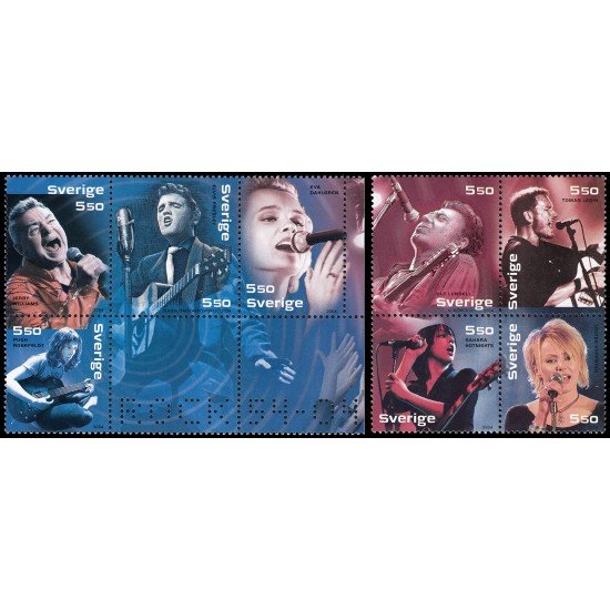 Suecia Sweden 2408/15 2004 Personalidades de la música 50 aniv. del rock n roll MNH Suecia Sweden 2408/15 2004 Personalidades de la música 50 aniv. del rock n roll MNH