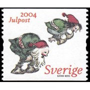 Suecia Sweden 2424 2004 Navidad Gnomos jugando ilustrador Bjorn Berg MNH