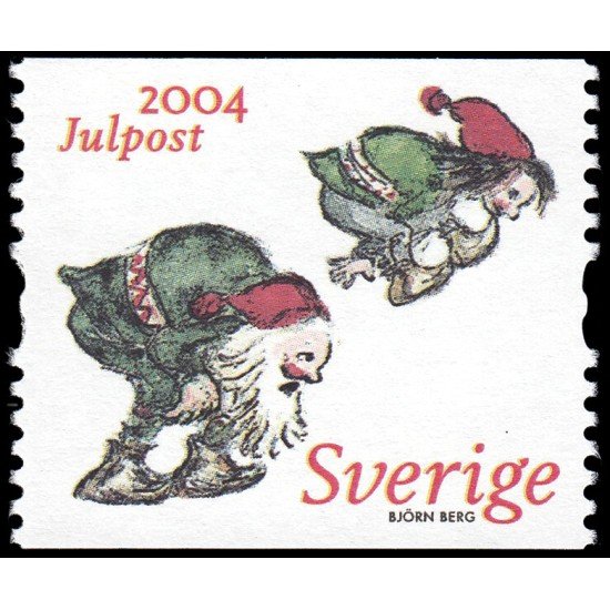 Suecia Sweden 2424 2004 Navidad Gnomos jugando ilustrador Bjorn Berg MNH Suecia Sweden 2424 2004 Navidad Gnomos jugando ilustrador Bjorn Berg MNH