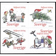 Suecia Sweden 2425/28 2004 Navidad Gnomos del ilustrador Bjorn Berg MNH
