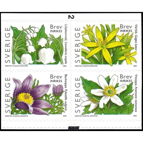 Suecia Sweden 2441/44 2005 Flora Flores de primavera Autoadhesivos Suecia Sweden 2441/44 2005 Flora Flores de primavera Autoadhesivos