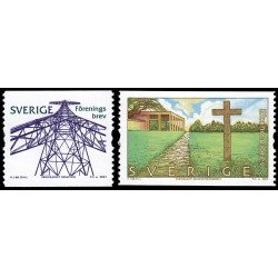 Suecia Sweden 2481/82 2005 Patrimonio mundial Estación de radio Grimeton Cementerio de Skogskirkogarden MNH Suecia Sweden 2481/82 2005 Patrimonio mundial Estación de radio Grimeton Cementerio de Skogskirkogarden MNH