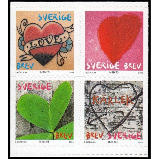 Suecia Sweden 2498/01 2006 San Valentín Mi corazón Autoadhesivos Suecia Sweden 2498/01 2006 San Valentín Mi corazón Autoadhesivos