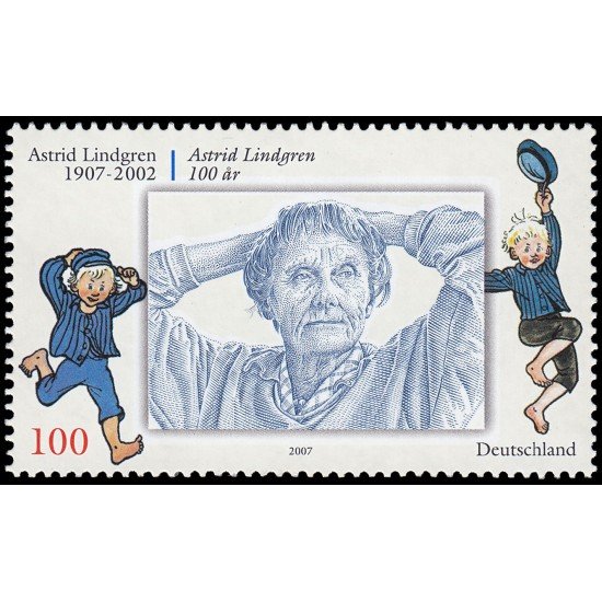 Suecia Sweden 2596 2007 Personalidades literarias Astrid Lindgren MNH