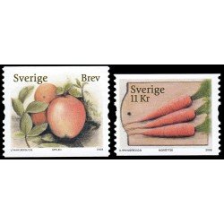 Suecia Sweden 2634/35 2008 Flora Legumbres y frutas de agricultura orgánica MNH Suecia Sweden 2634/35 2008 Flora Legumbres y frutas de agricultura orgánica MNH