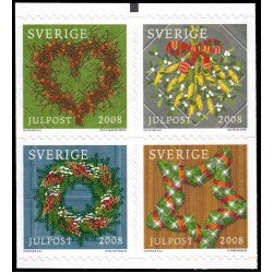 Suecia Sweden 2649/52 2008 Navidad Decoración de puertas MNH Suecia Sweden 2649/52 2008 Navidad Decoración de puertas MNH
