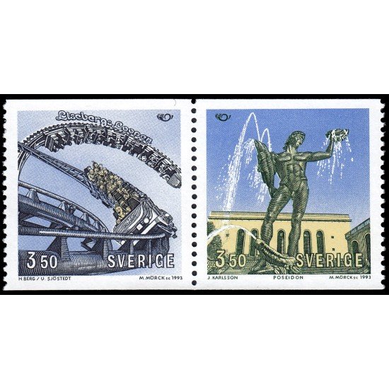 Suecia Sweden 1754/55 1993 Turismo entre países nórdicos MNH Suecia Sweden 1754/55 1993 Turismo entre países nórdicos MNH