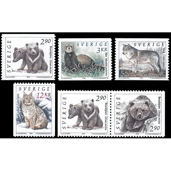 Suecia Sweden 1738/38A 1993 Fauna Animales salvajes de Suecia MNH Suecia Sweden 1738/38A 1993 Fauna Animales salvajes de Suecia MNH
