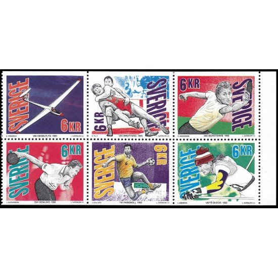 Suecia Sweden 1743/48 1993 Eventos deportivos de 1993 en Suecia MNH Suecia Sweden 1743/48 1993 Eventos deportivos de 1993 en Suecia MNH