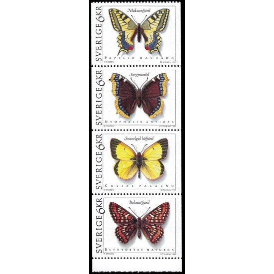 Suecia Sweden 1759/62 1993 Fauna Mariposas MNH Suecia Sweden 1759/62 1993 Fauna Mariposas MNH